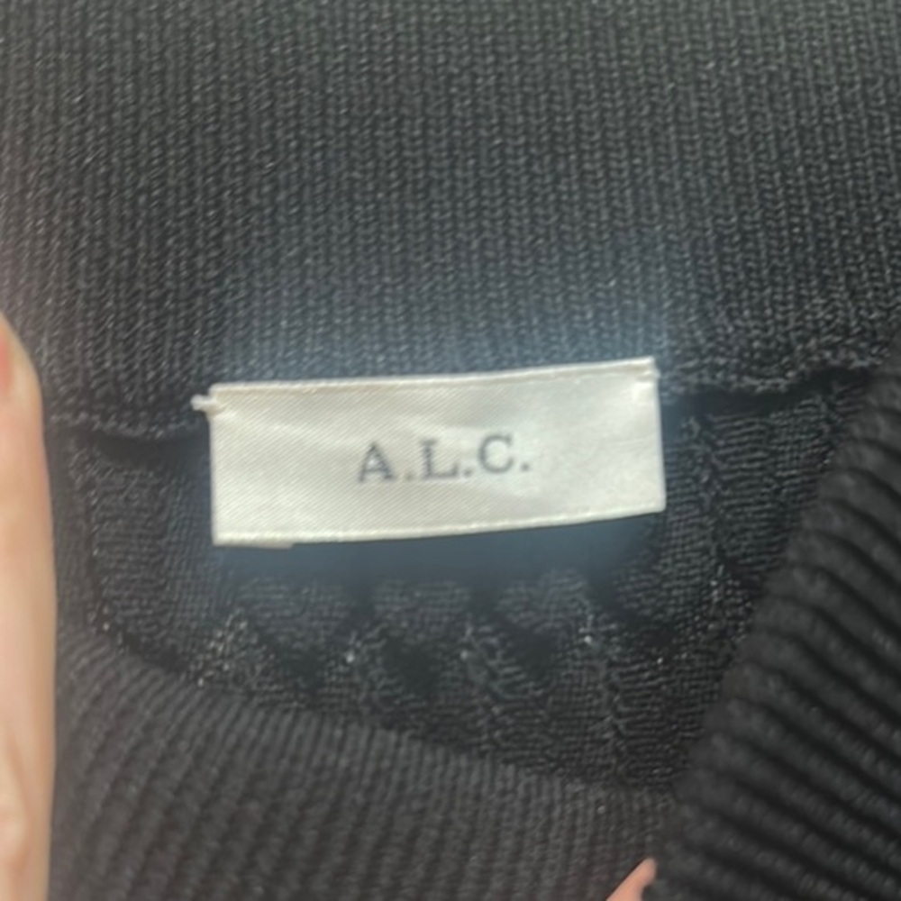 A.L.C. Designer Black Maxi A-Line Pleated Skirt for Work or Going Out.